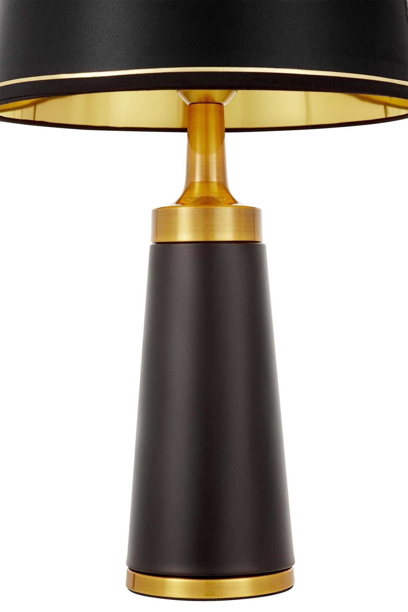 NOWOCZESNA LAMPA NOCNA CZARNO - MOSIĘŻNA HALSEY