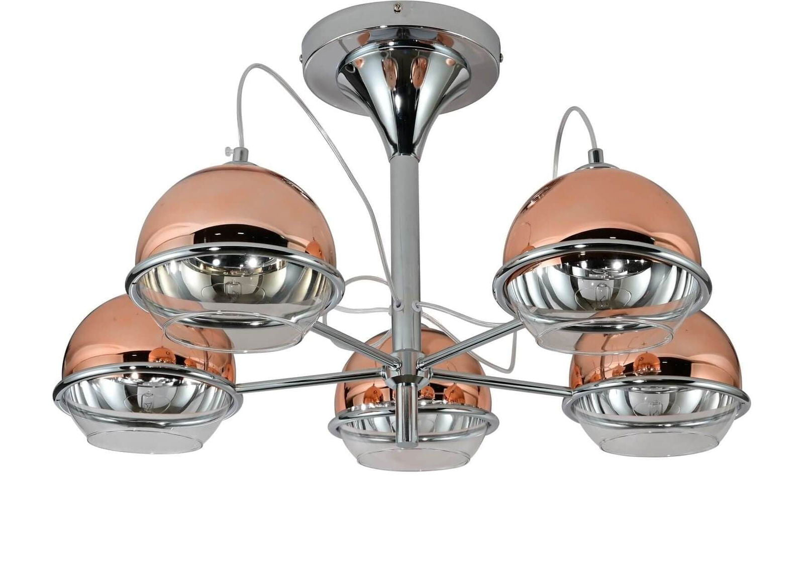 NOWOCZESNA LAMPA SUFITOWA PLAFON różowe złoto VERONI W5