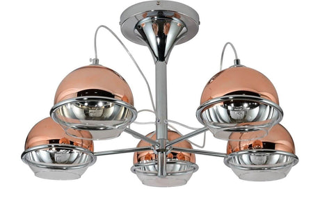 NOWOCZESNA LAMPA SUFITOWA PLAFON różowe złoto VERONI W5