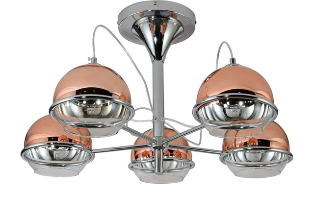 NOWOCZESNA LAMPA SUFITOWA PLAFON różowe złoto VERONI W5
