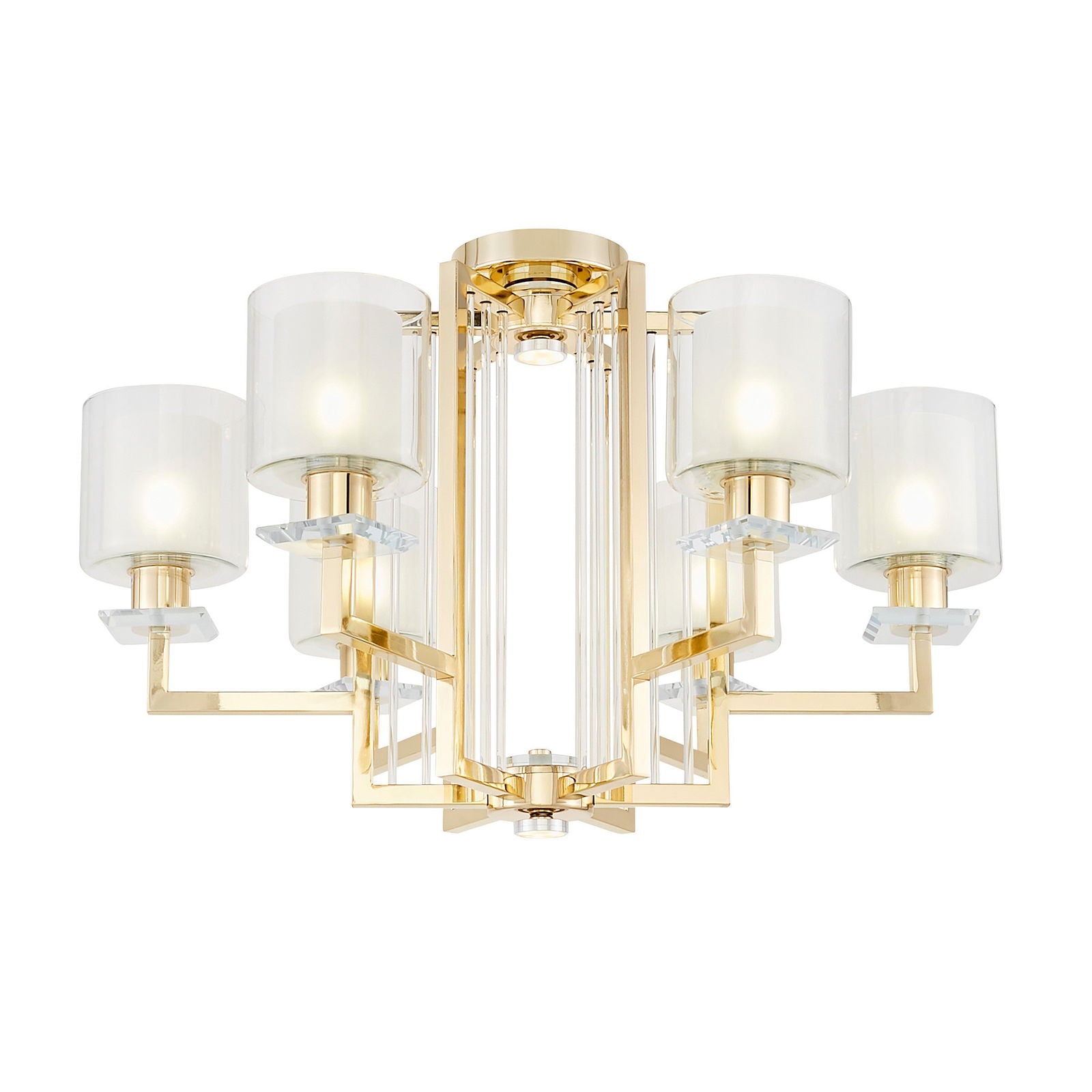NOWOCZESNA LAMPA SUFITOWA ZŁOTA MANHATTAN W6