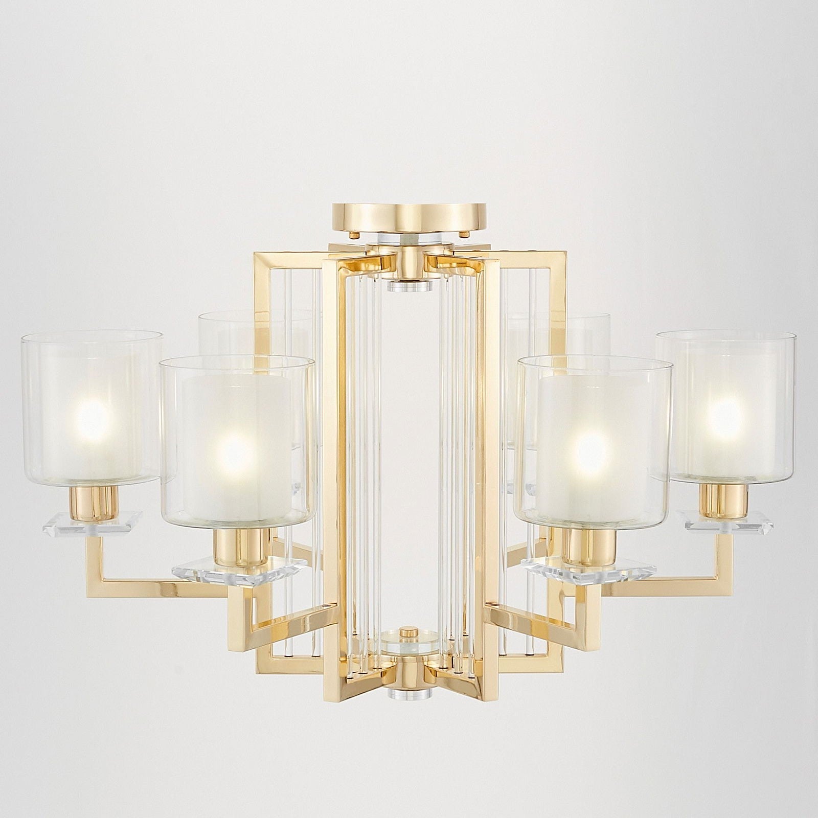 NOWOCZESNA LAMPA SUFITOWA ZŁOTA MANHATTAN W6