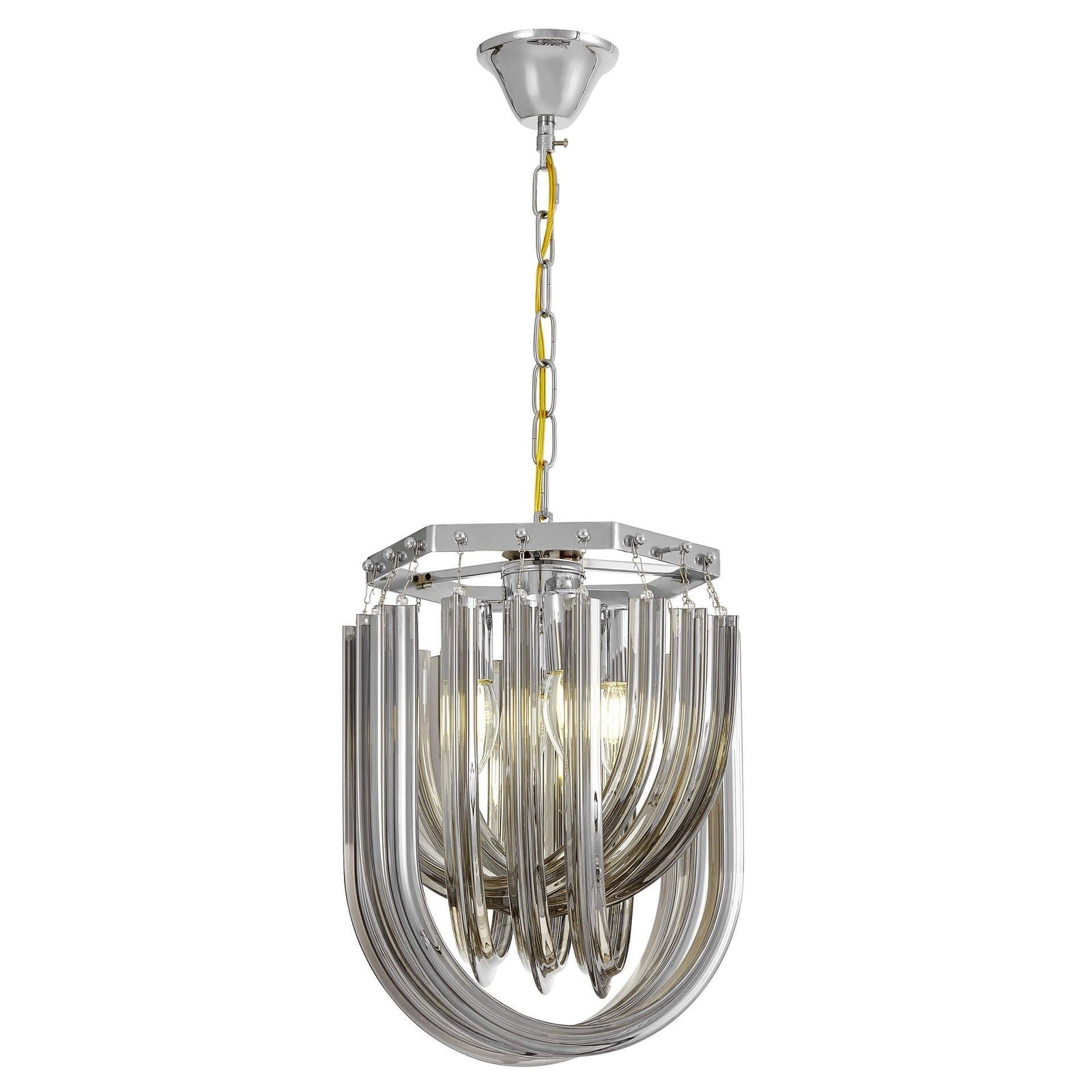 NOWOCZESNA LAMPA WISZĄCA CHROMOWANA BOSCONE D30