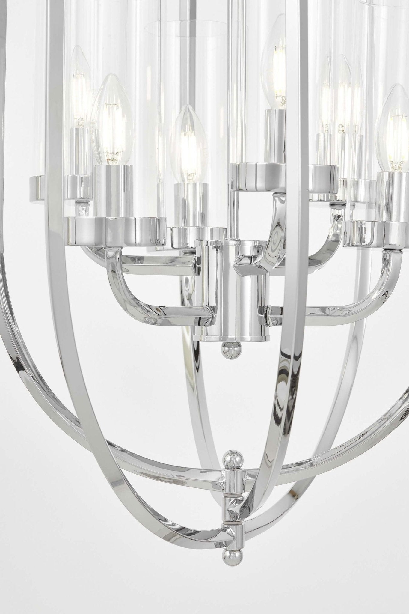 NOWOCZESNA LAMPA WISZĄCA CHROMOWANA MEGI W6