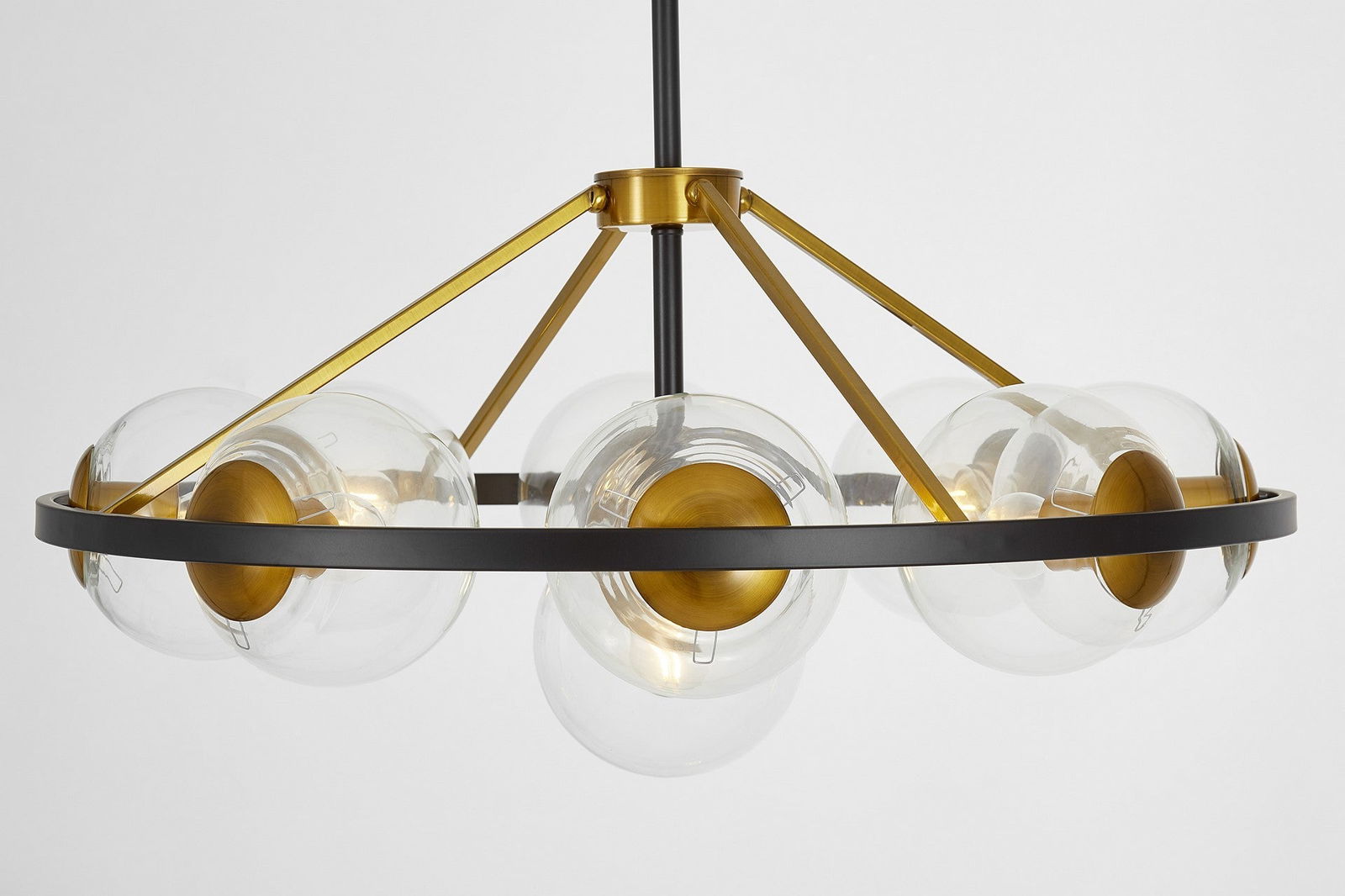 NOWOCZESNA LAMPA WISZĄCA CZARN0-ZŁOTA DONZANO W9 PRO