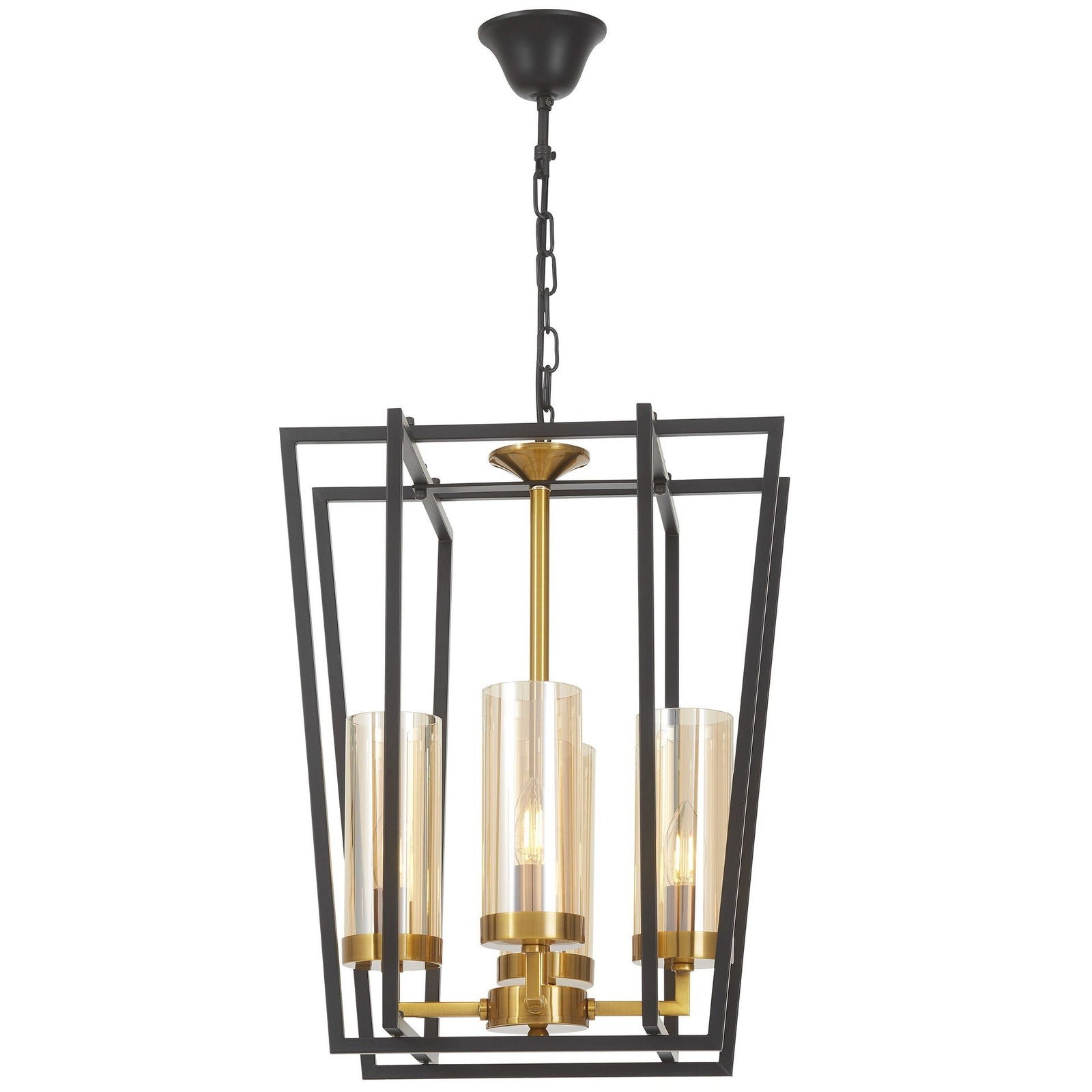 NOWOCZESNA LAMPA WISZĄCA CZARNO-ZŁOTA ARES W4