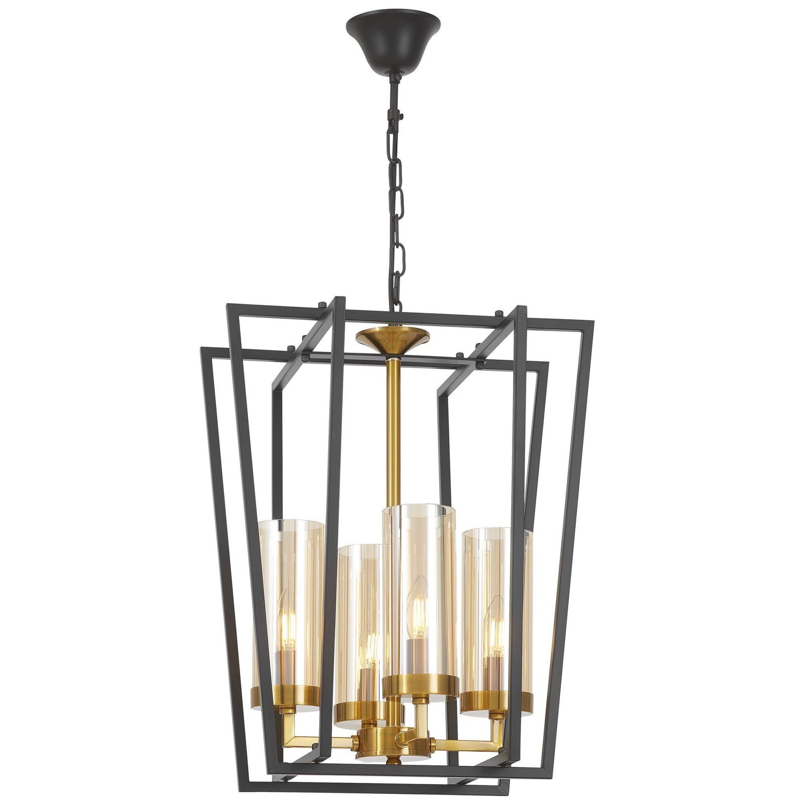 NOWOCZESNA LAMPA WISZĄCA CZARNO-ZŁOTA ARES W4