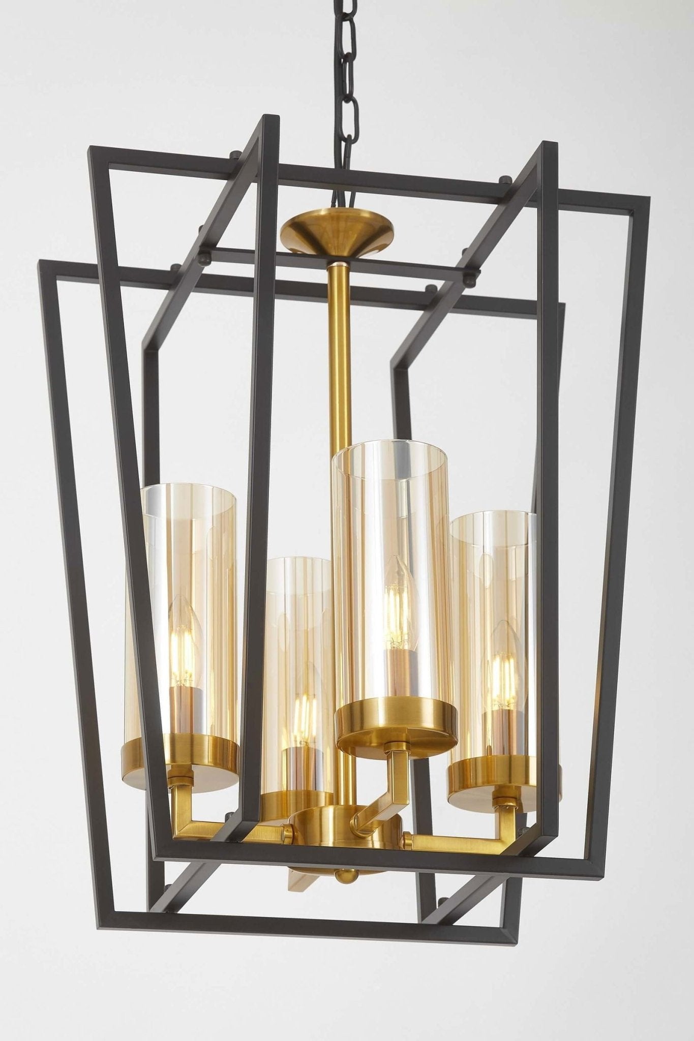 NOWOCZESNA LAMPA WISZĄCA CZARNO - ZŁOTA ARES W4