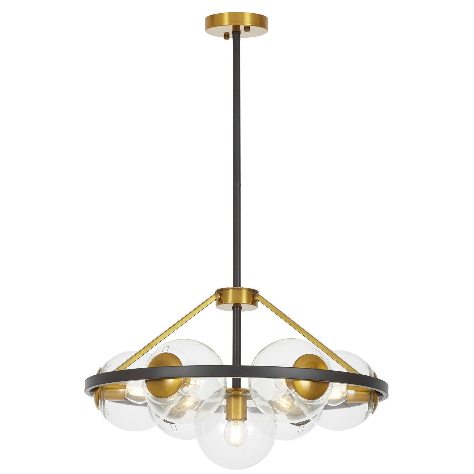 NOWOCZESNA LAMPA WISZĄCA CZARNO-ZŁOTA DONZANO W7 PRO