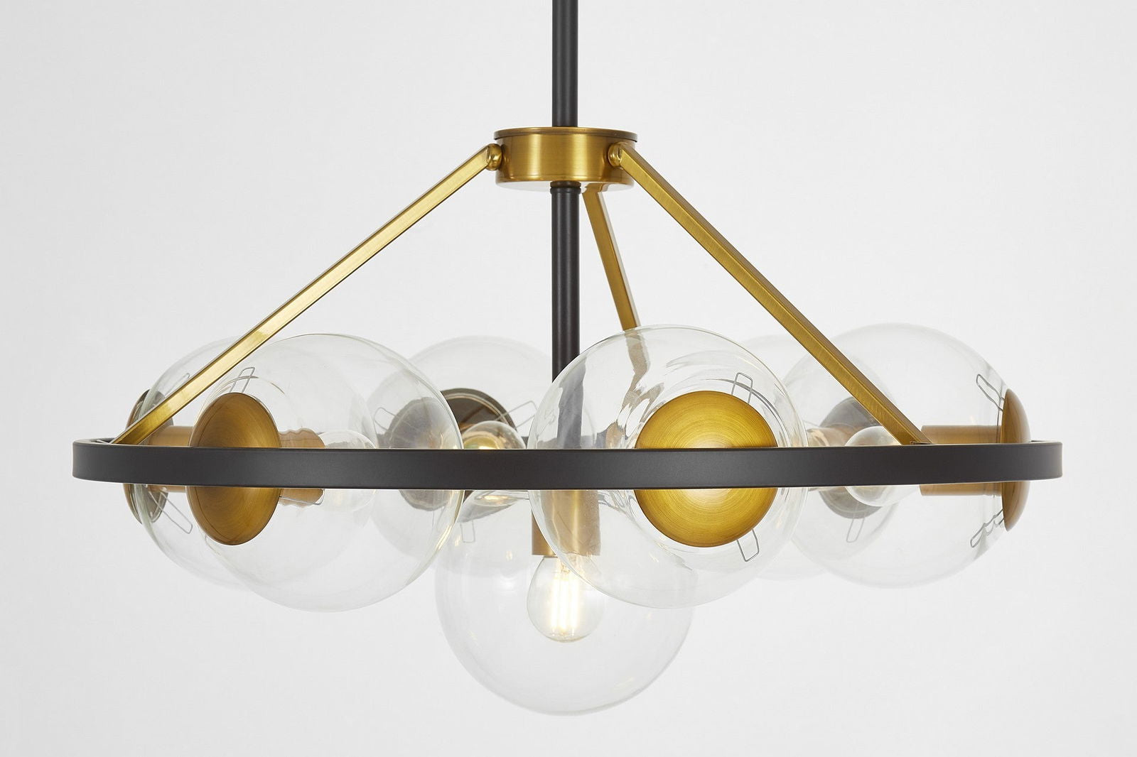 NOWOCZESNA LAMPA WISZĄCA CZARNO-ZŁOTA DONZANO W7 PRO