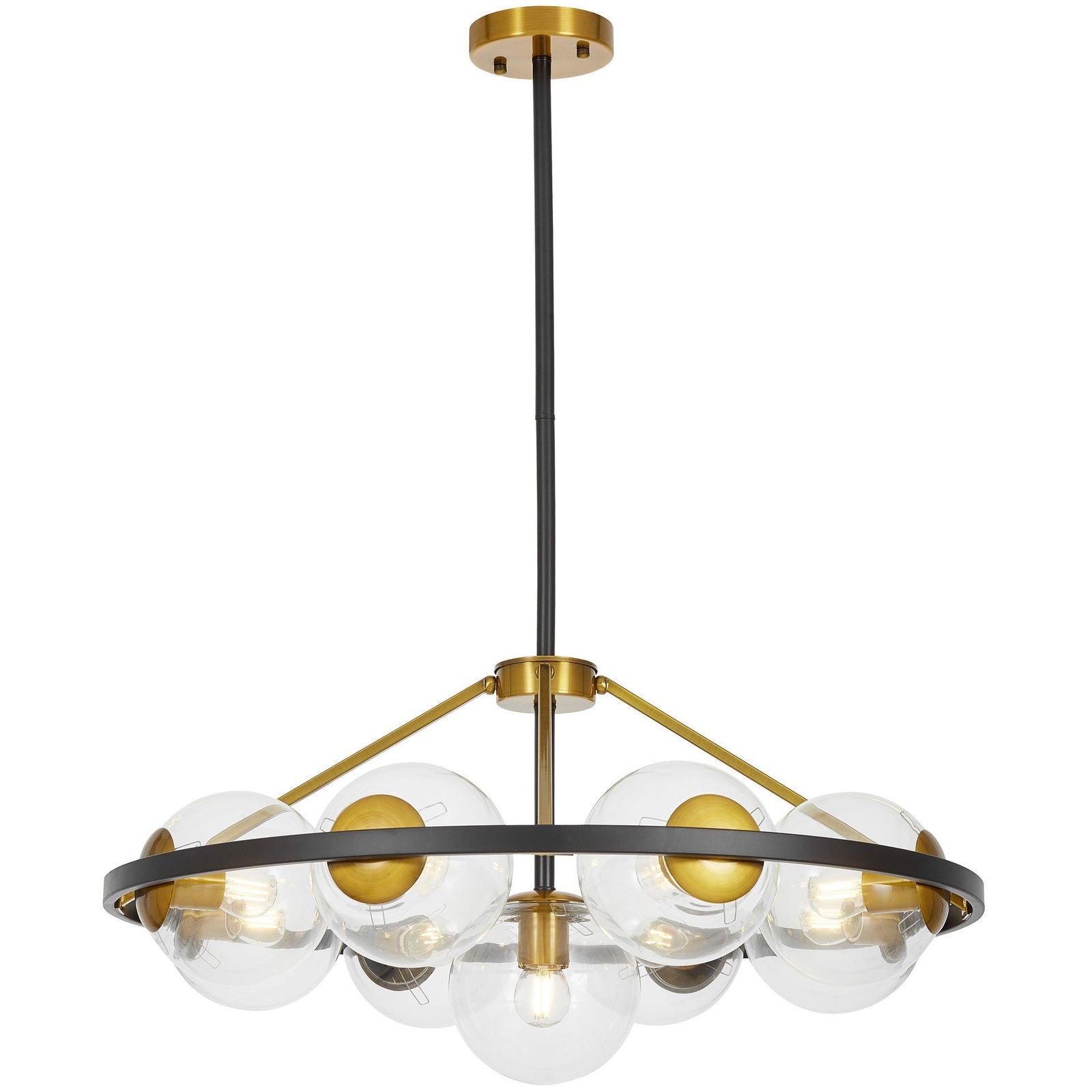 NOWOCZESNA LAMPA WISZĄCA CZARNO-ZŁOTA DONZANO W9