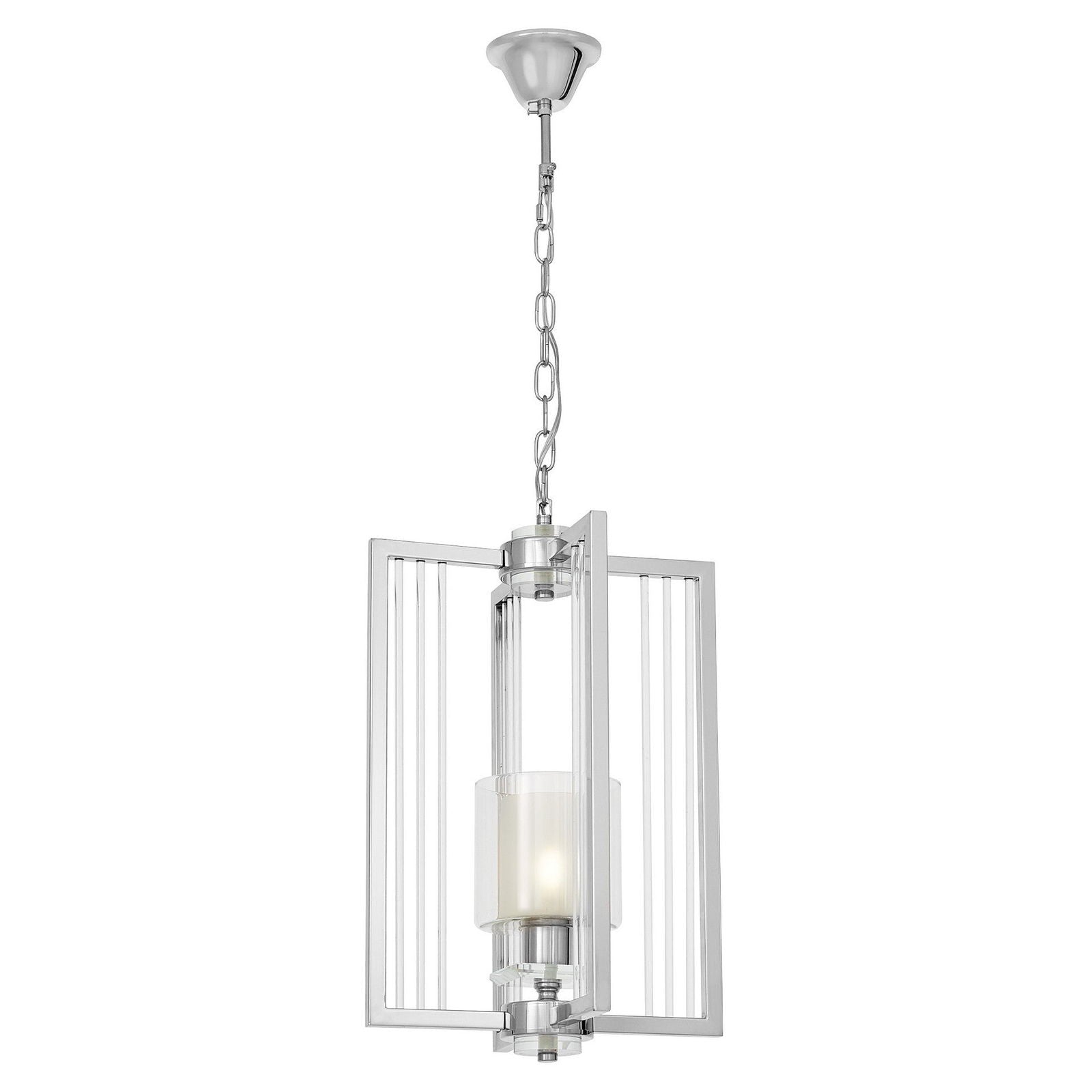 NOWOCZESNA LAMPA WISZĄCA LOFT CHROMOWANA MANHATTAN W1