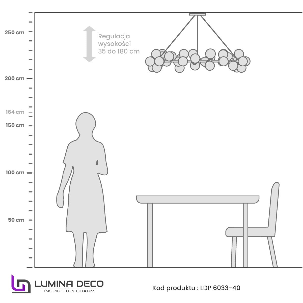 NOWOCZESNA LAMPA WISZĄCA MOSIĘŻNA MARSIADA W40