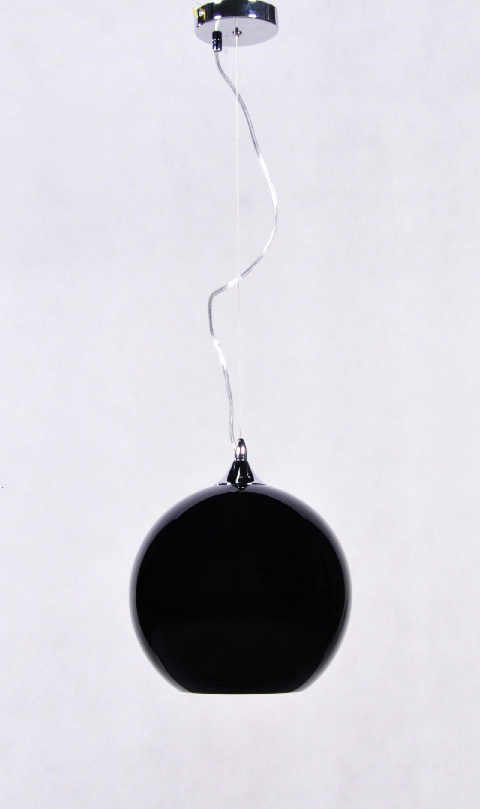 NOWOCZESNA LAMPA WISZĄCA SZKLANA CZARNA MOLTON