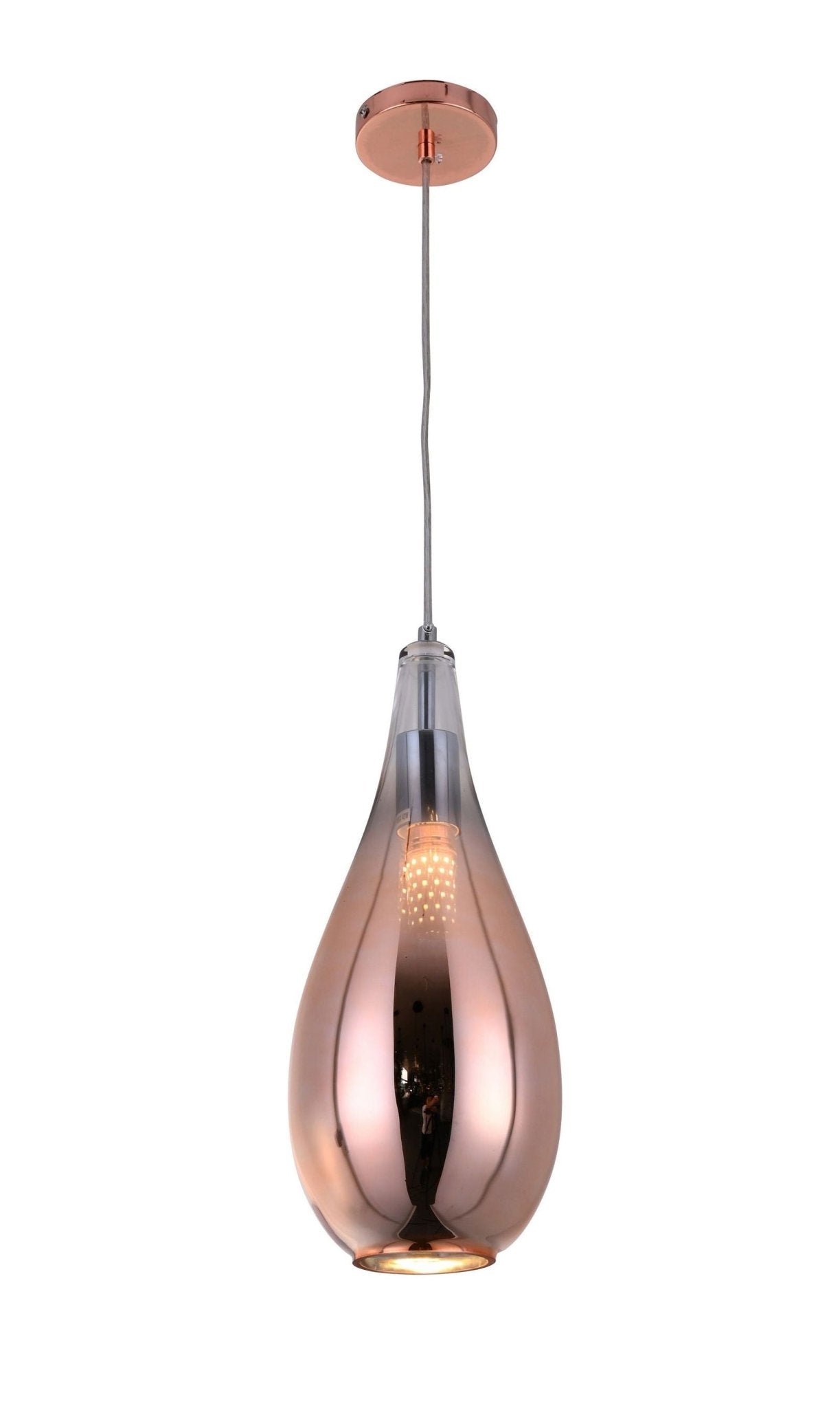 NOWOCZESNA LAMPA WISZĄCA SZKLANA RÓŻOWO - ZŁOTA LAURIS
