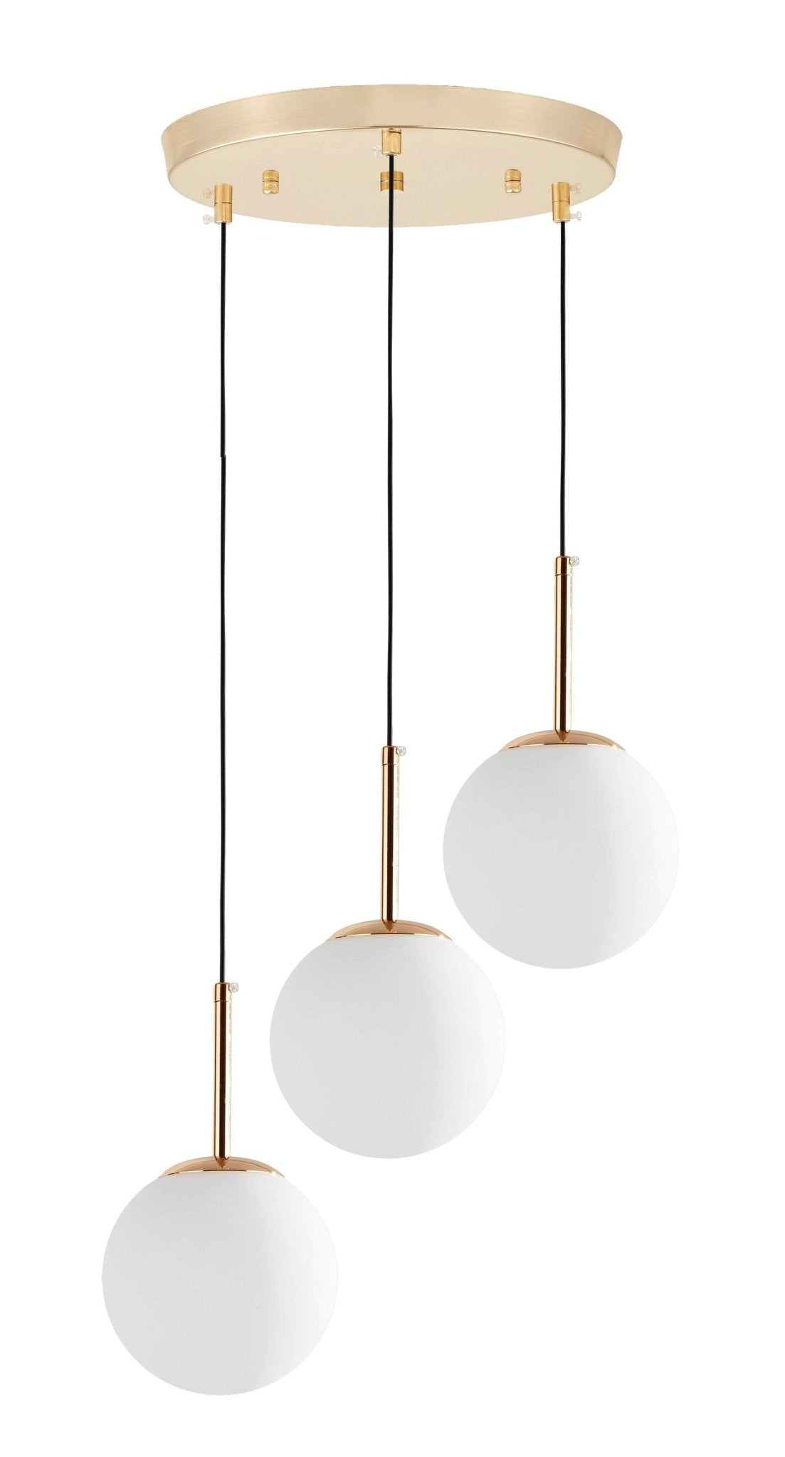 NOWOCZESNA POTRÓJNA LAMPA ZŁOTA FREDICA W3