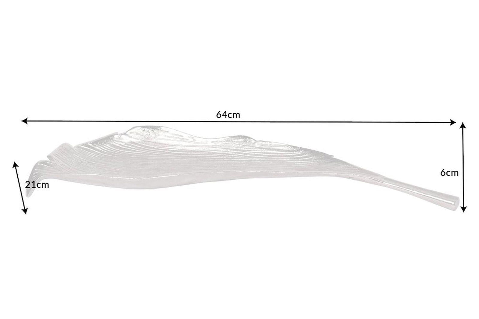 PATERA LEAF SREBRNA 64 CM / 41270
