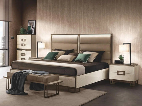 POESIA WŁOSKIE ŁÓŻKO QUEEN SIZE ZAGŁÓWEK TAPICEROWANY 182 CM / ADORA ARREDOCLASSIC