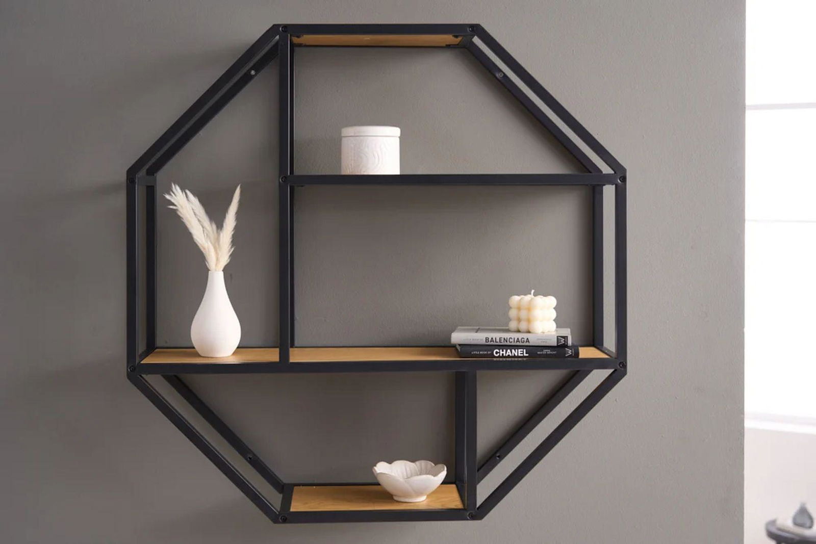 PÓŁKA ŚCIENNA SLIM LINE DZIKI DĄB NATURALNY / 43640 / INVICTA INTERIOR