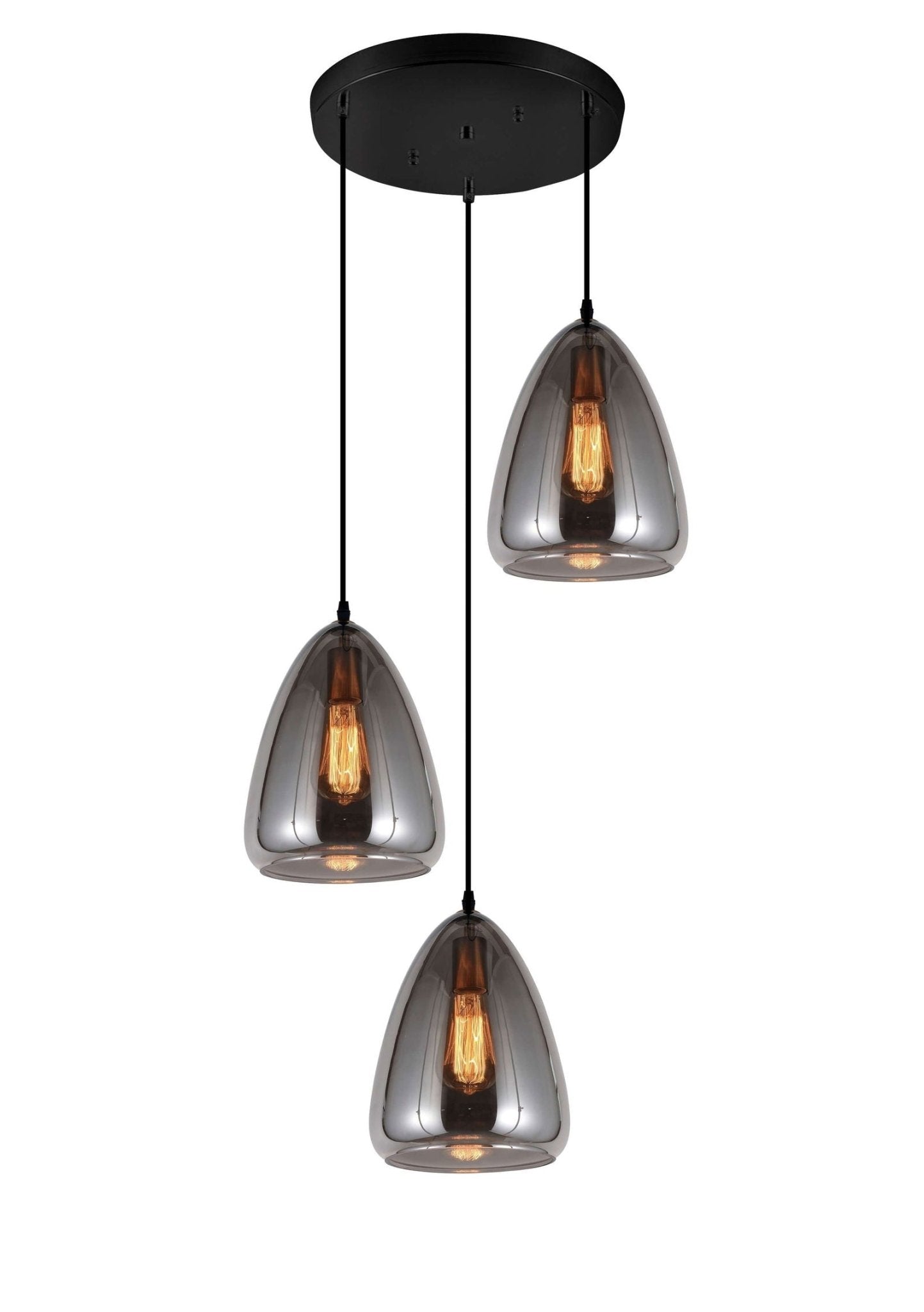 POTRÓJNA NOWOCZESNA LAMPA WISZĄCA LOFT DYMIONA BRAGA W3 - RD