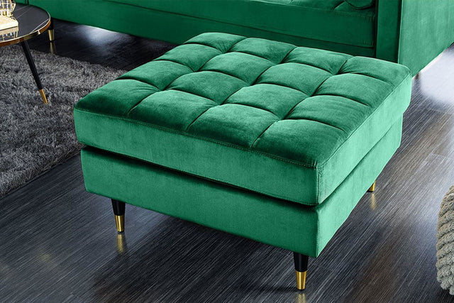 PUFA COZY VELVET ZIELONY AKSAMIT 80 CM / 43133  / INVICTA INTERIOR