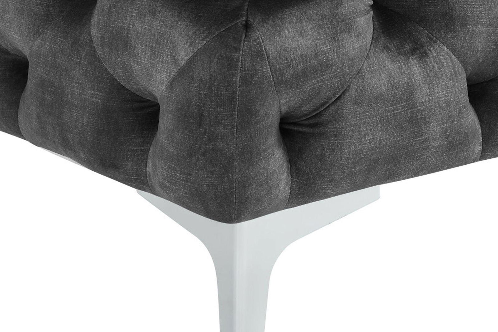 PUFA MODERN BAROCK CIEMNOSZARY AKSAMIT / 41135  / INVICTA INTERIOR