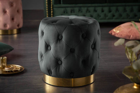 PUFA MODERN BAROCK CZARNA / 40732  / INVICTA INTERIOR