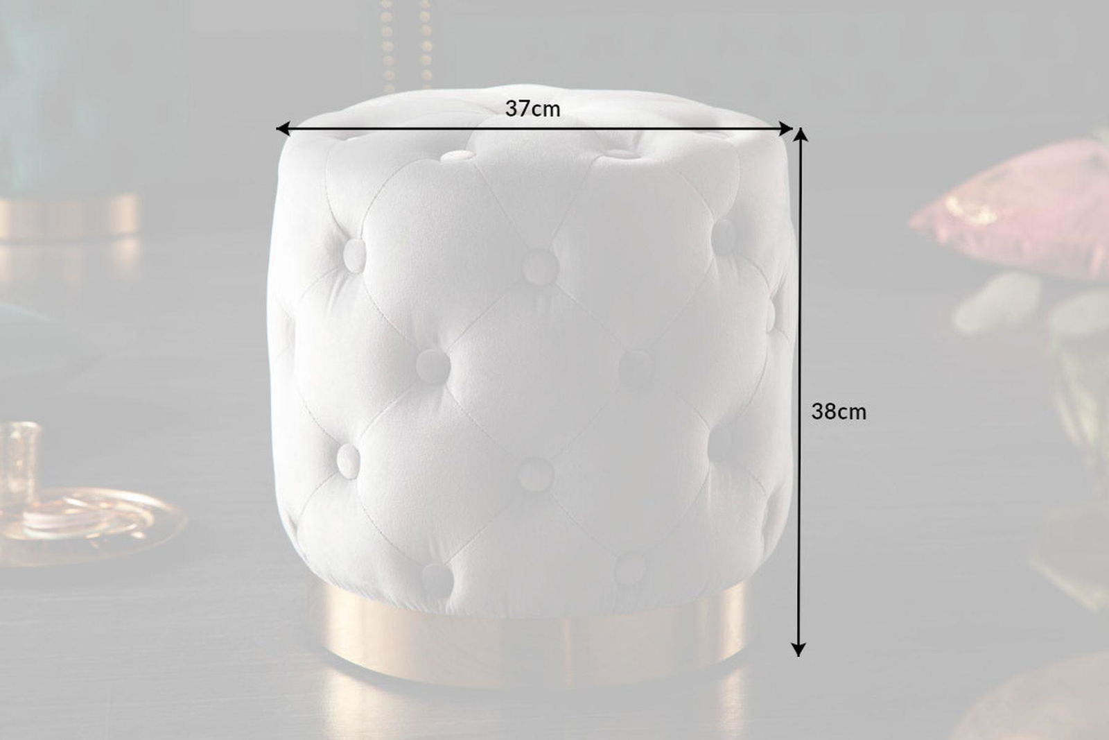 PUFA MODERN BAROCK SREBRNO SZARA / 40731  / INVICTA INTERIOR