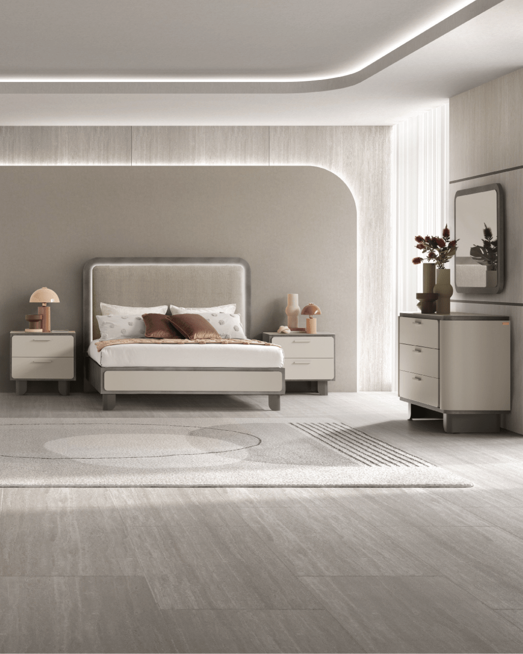 WŁOSKA KOMODA 3 SZUFLADOWA PERLA 135 CM / ARREDOCLASSIC