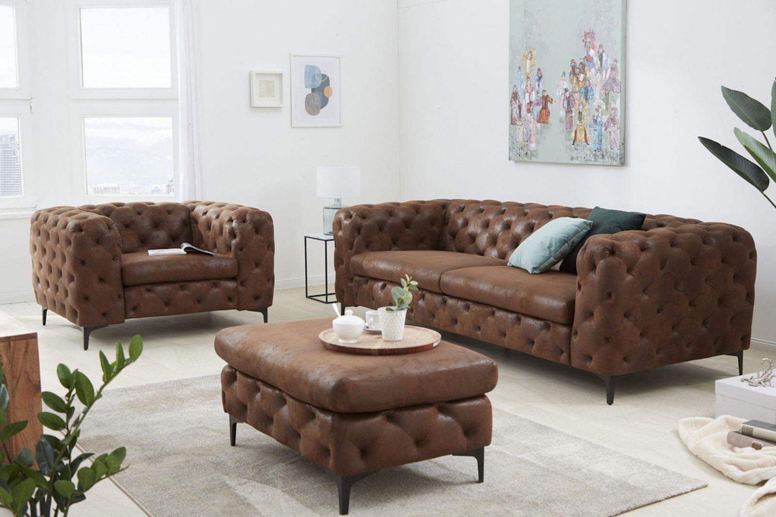 Pufa Modern Barock  antyczny brąz / 40466  / INVICTA INTERIOR