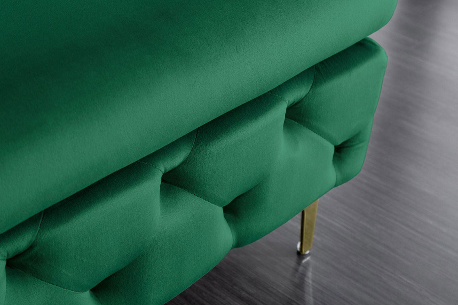 Pufa Modern Barock zielona / 39611 AKSAMIT / 39611  / INVICTA INTERIOR