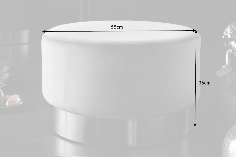 Pufa Modern Baroque szary+srebro /40729  / INVICTA INTERIOR