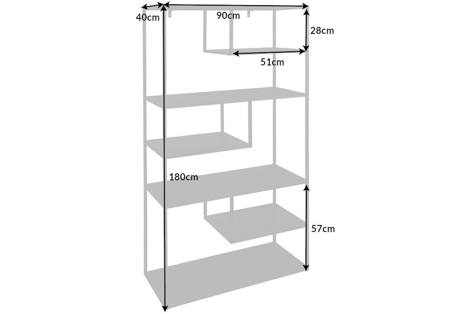 REGAŁ DURA METAL 180M CM / 43327 / INVICTA INTERIOR