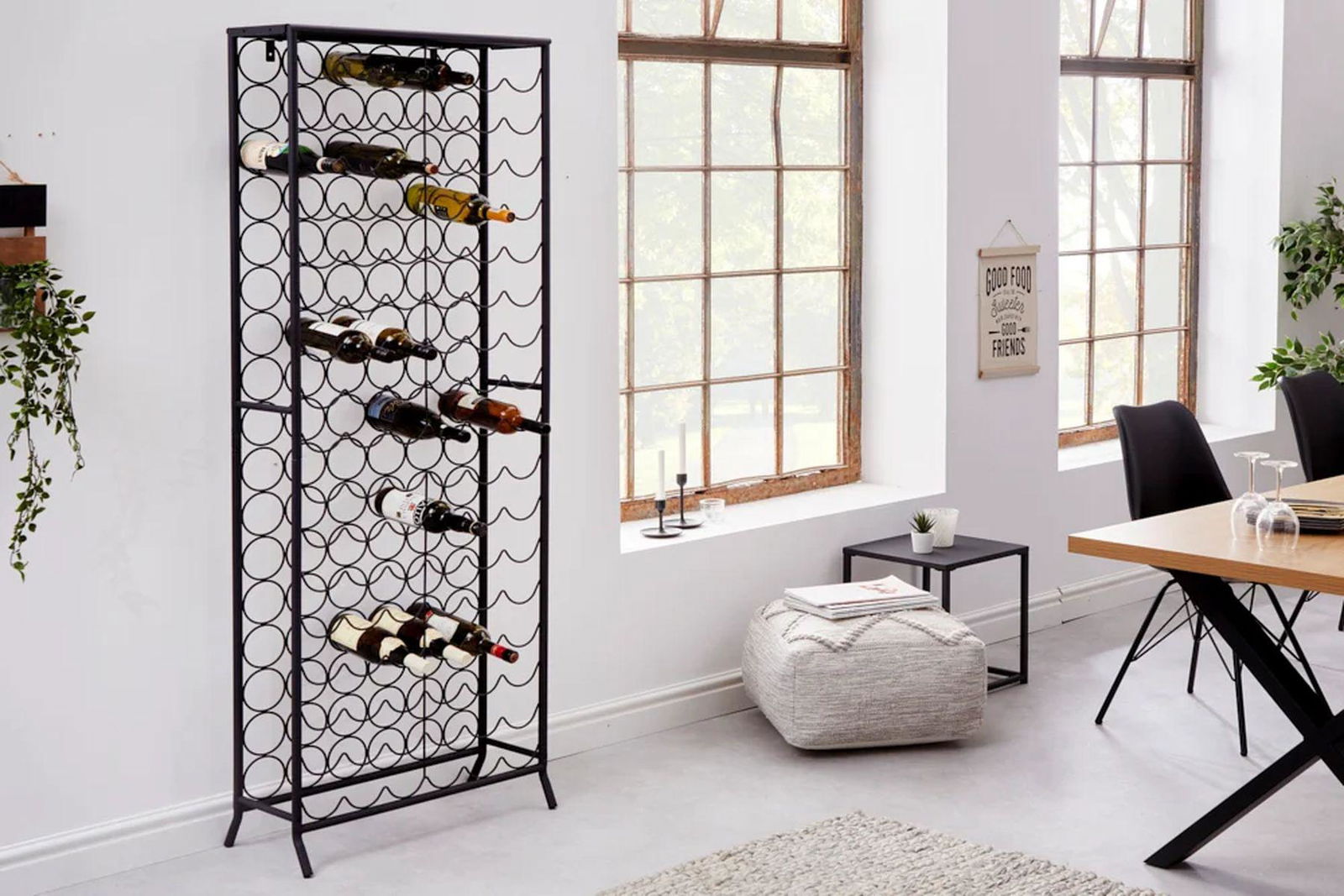 REGAŁ METALOWY STORAGE NA WINO 180 CM / 40862  / INVICTA INTERIOR