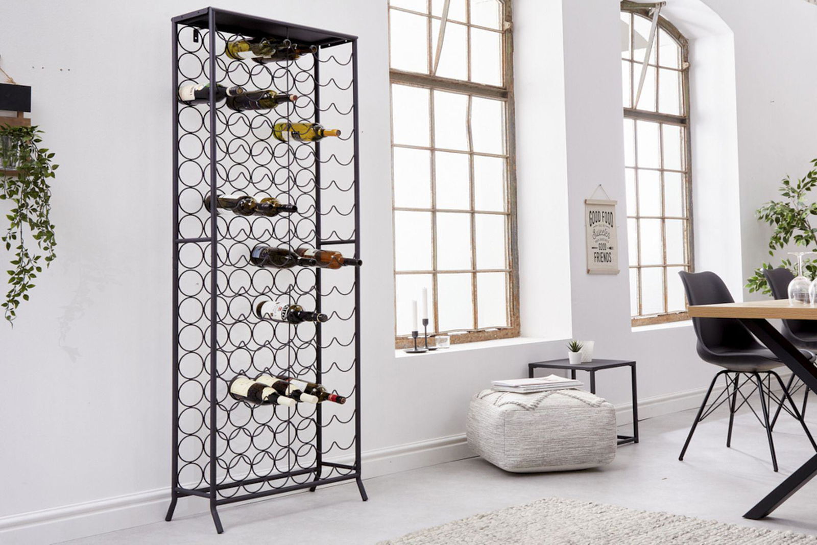 REGAŁ METALOWY STORAGE NA WINO 180 CM / 40862  / INVICTA INTERIOR