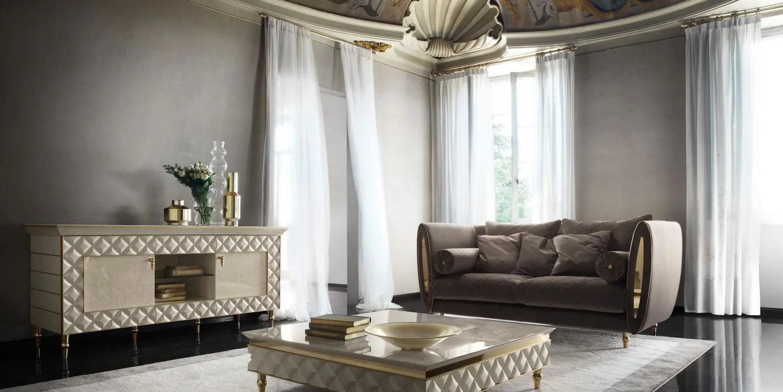 SIPARIO STOLIK OKRĄGŁY LIVING ROOM Ø 65CM X 50CM / ADORA ARREDOCLASSIC