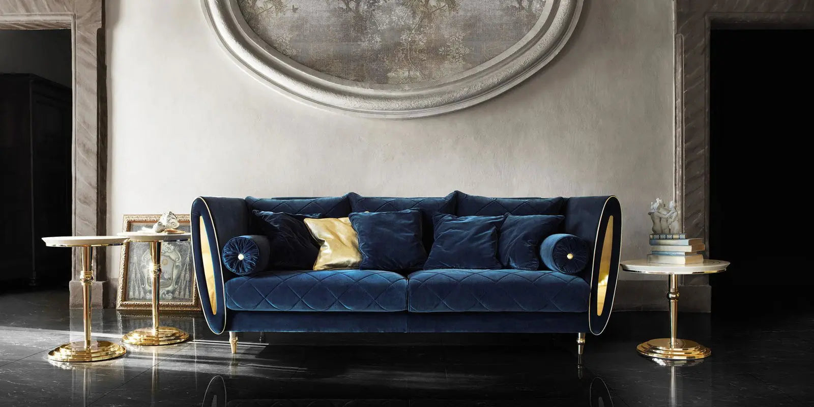 SIPARIO WŁOSKA SOFA 3 OSOBOWA Z PODUSZKAMI 234CM / ADORA ARREDOCLASSIC