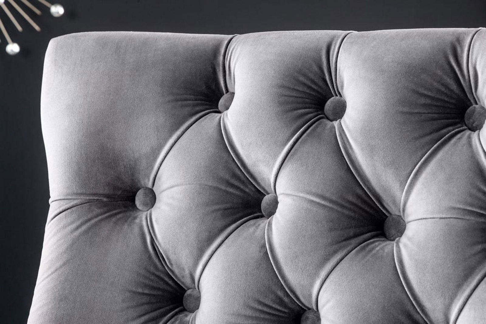SOFA CASTLE DELUXE SZARY AKSAMIT / 43211 / INVICTA INTERIOR