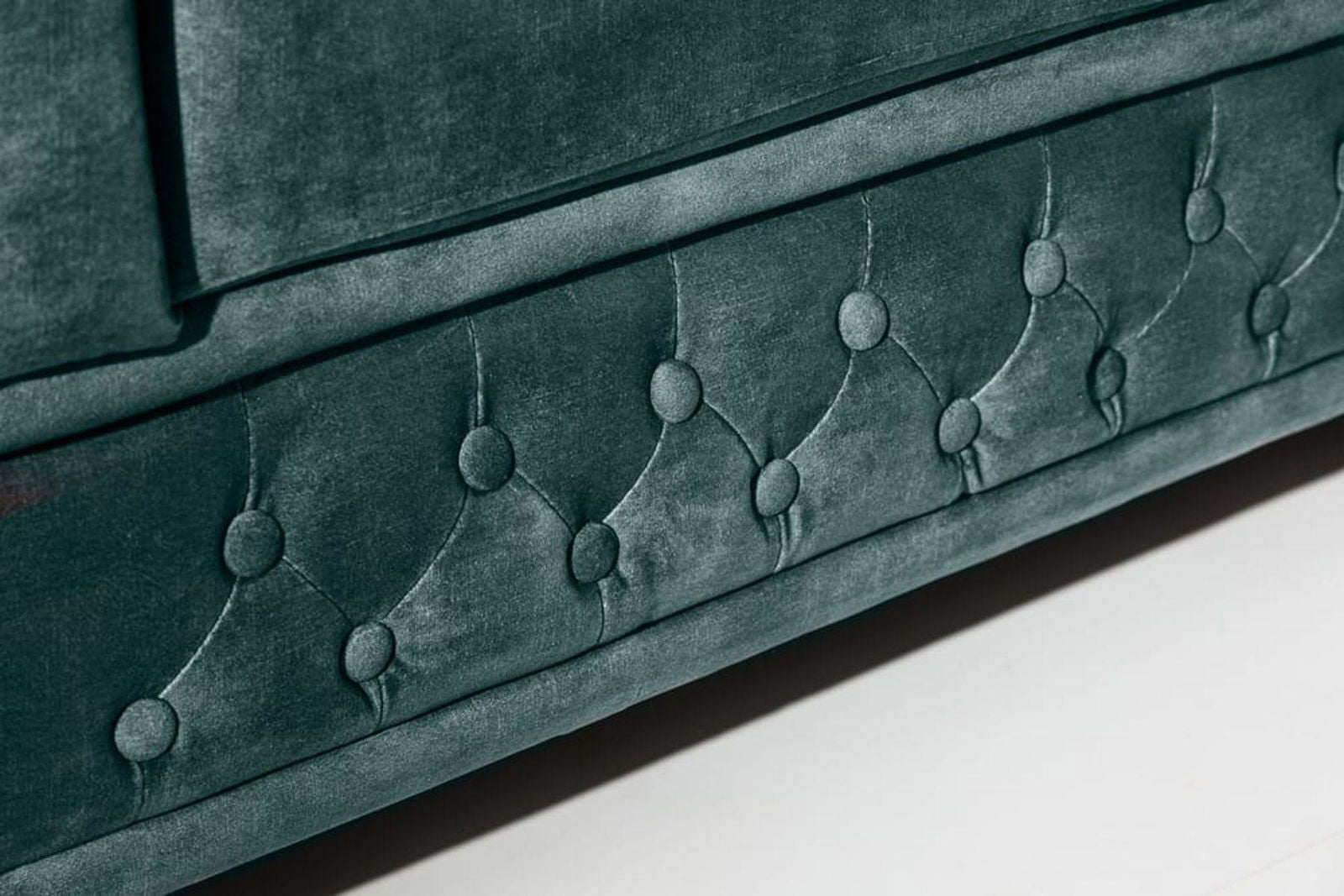 SOFA CHESTERFIELD 3 OSOBOWA AKSAMIT NIEBIESKI / 43091 / INVICTA INTERIOR