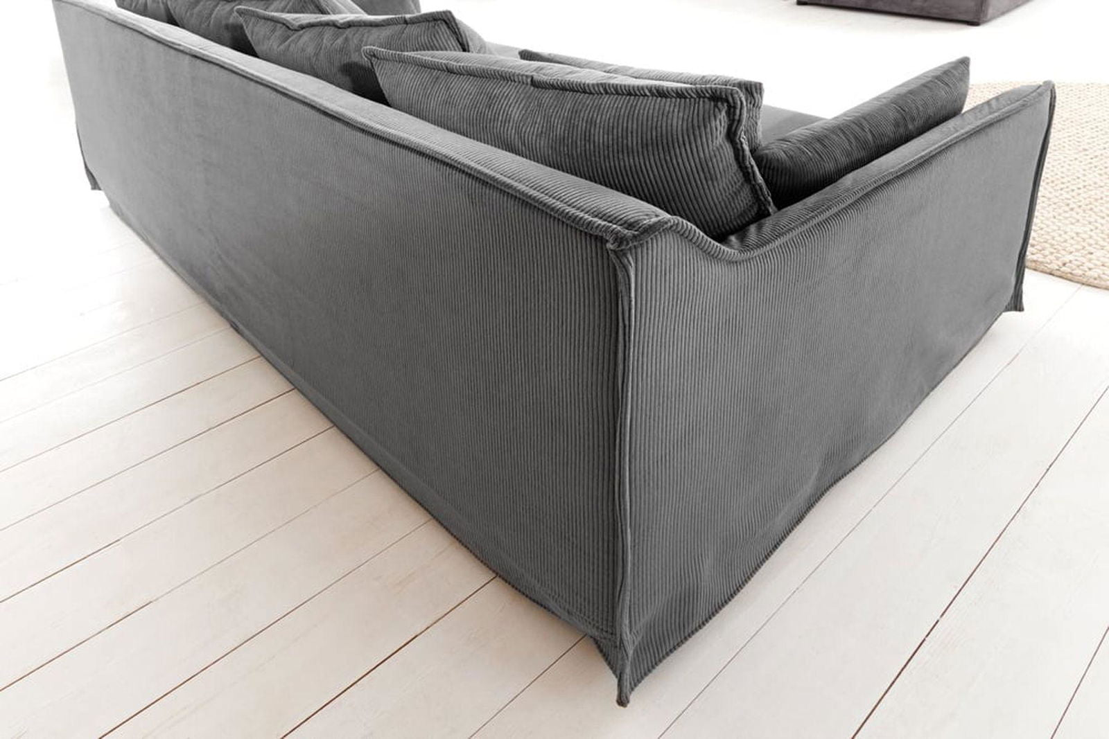 SOFA HEAVEN NAROŻNA SZARA 225 CM / 45445 / INVICTA INTEIOR