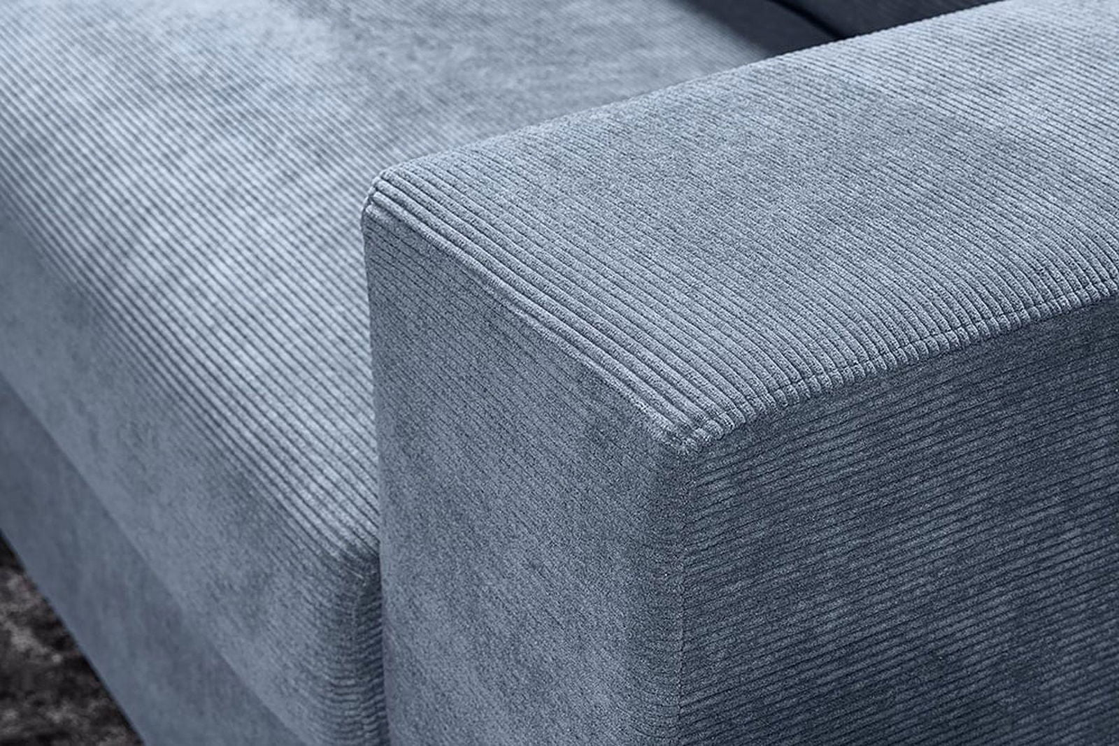SOFA LOUNGER NIEBIESKA 220 CM / 43757 / INVICTA INTERIOR