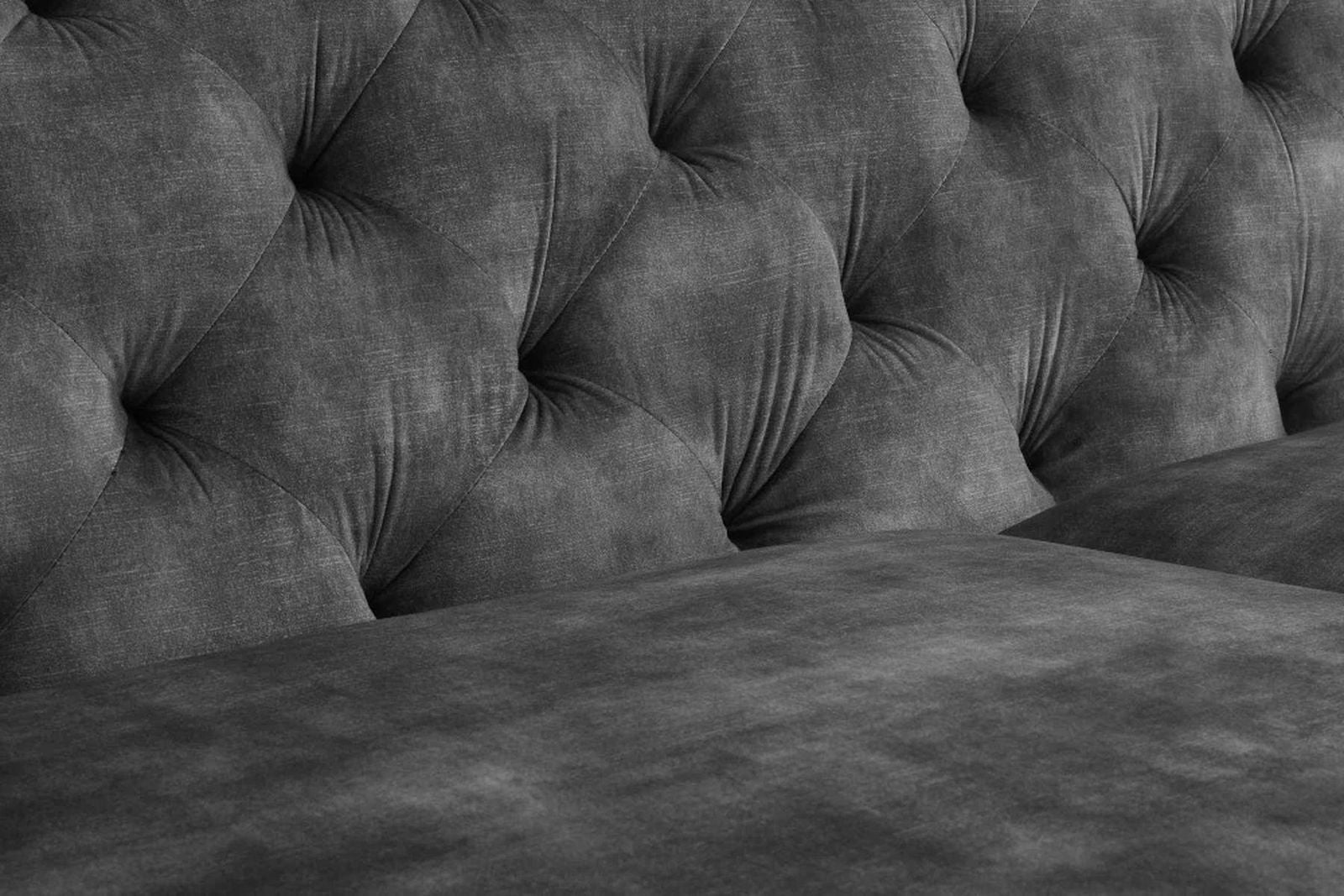 SOFA MODERN BAROCK 240 CM CIEMNOSZARY AKSAMIT / 41134 / INVICTA INTERIOR