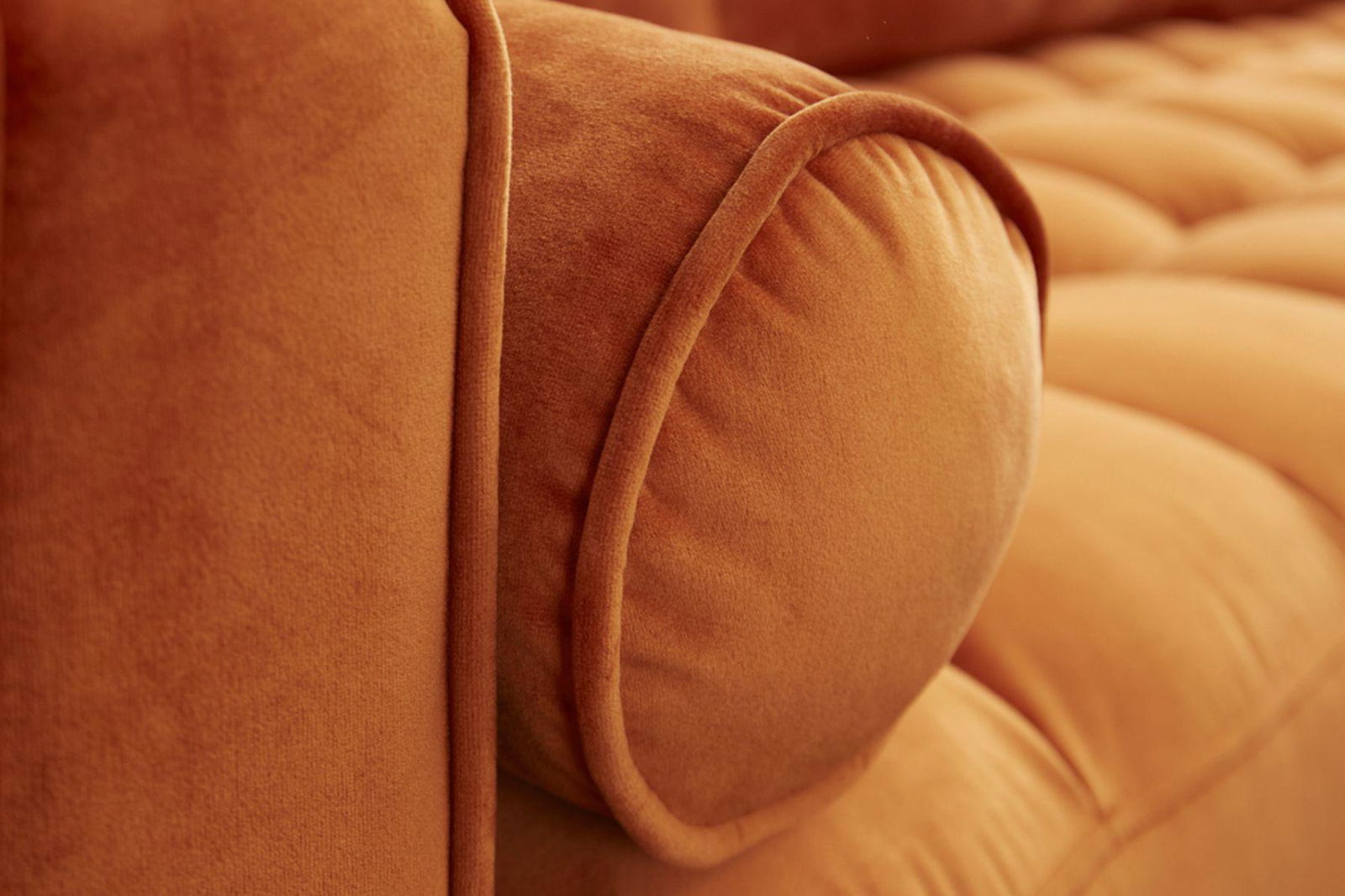 SOFA NAROŻNA COZY RUDA AKSAMIT / 40275 / INVICTA INTERIOR