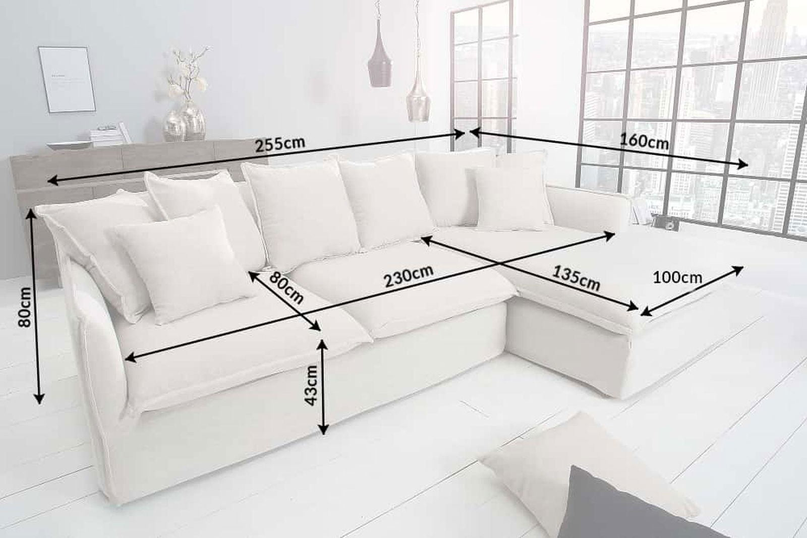 SOFA NAROŻNA HEAVEN BEŻOWA / 44187 / INVICTA INTERIOR