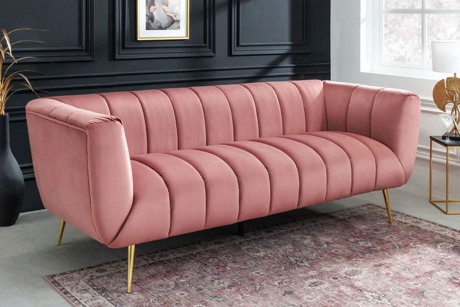 SOFA NOBLESSE 225 CM RÓŻOWA / 43264 / INVICTA INTERIOR