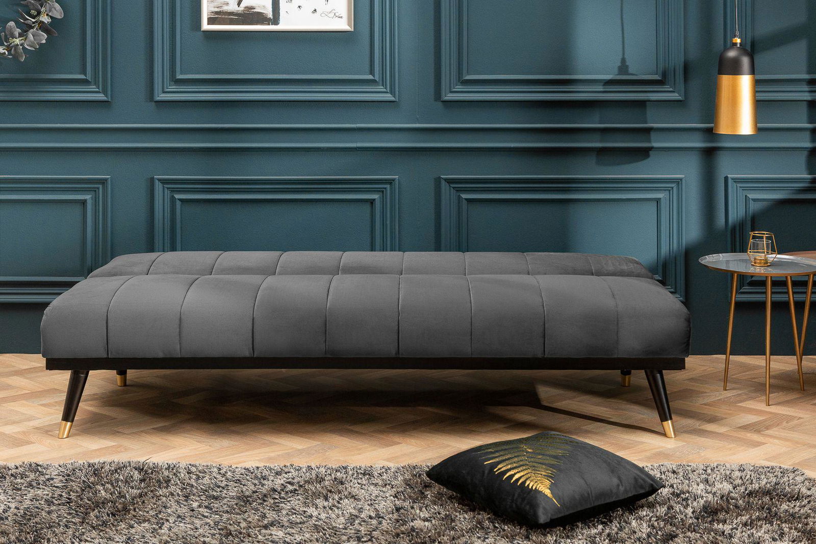 SOFA PETIT ROZKŁADANA SZARA / 40028 / INVICTA INTERIOR