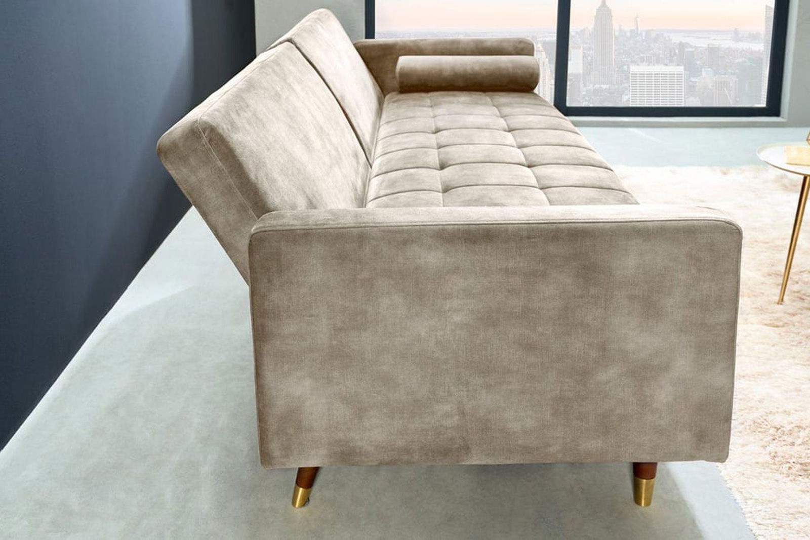 SOFA ROZKŁADANA COUTURE BEŻOWA / 43519 / INVICTA INTERIOR