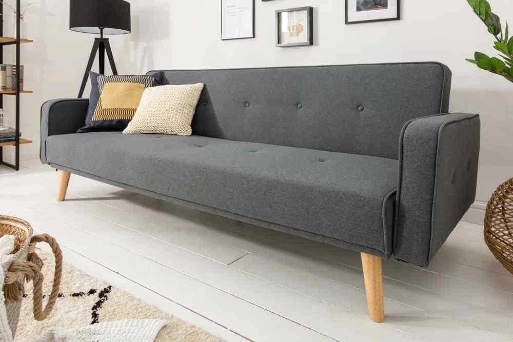 SOFA SCANDINAVIA 210 CM ANTRACYT / 39248 / INVICTA INTERIOR