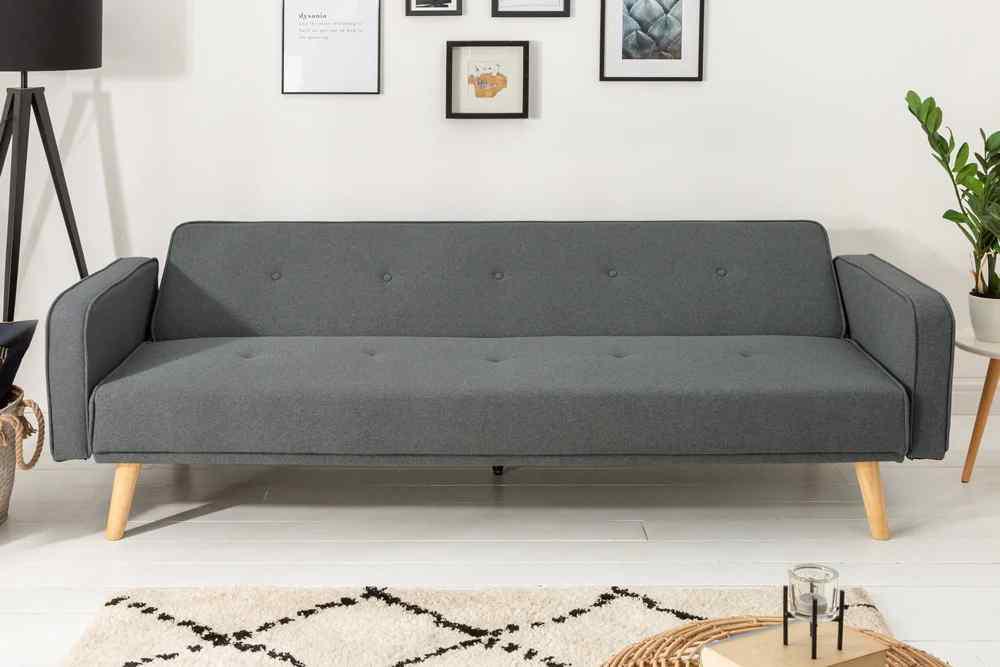 SOFA SCANDINAVIA 210 CM ANTRACYT / 39248 / INVICTA INTERIOR
