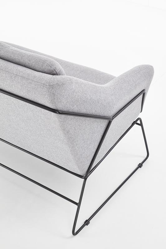 SOFT 2 XL fotel wypoczynkowy podwójny jasny popiel + czarny stelaż / HAL